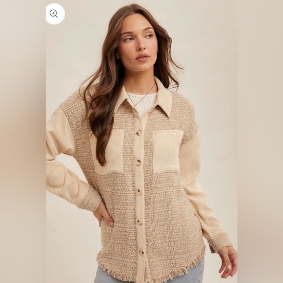 Hem & Thread Shacket Top - Picture 1 of 8